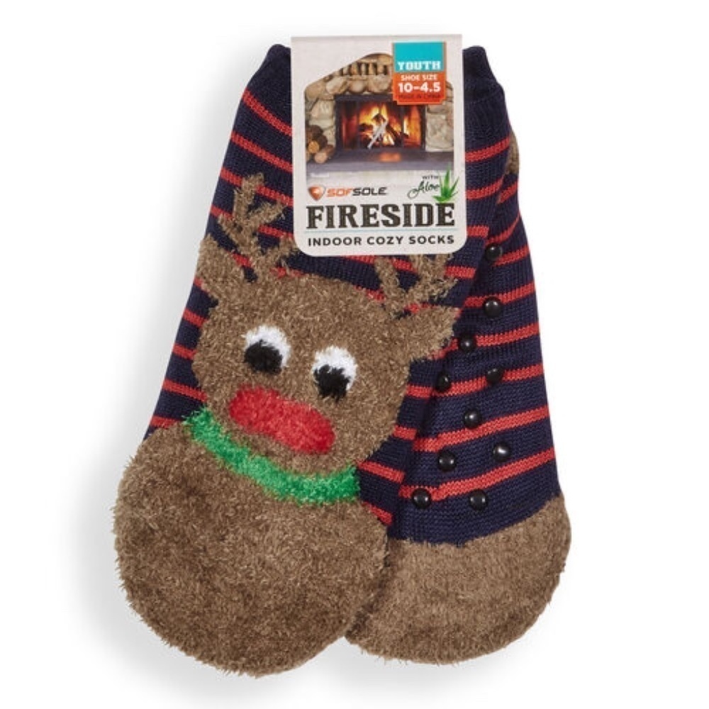 New Sof Sole Youth Fireside Indoor Lodge Socks Kids Shoe Sizes 10 - 4.5